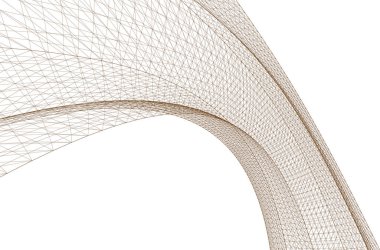 soyut geometri dalgalı yüzey 3 boyutlu illüstrasyon