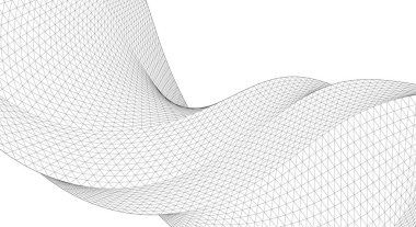 soyut geometri dalgalı yüzey 3 boyutlu illüstrasyon