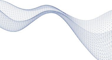 soyut geometri dalgalı yüzey 3 boyutlu illüstrasyon
