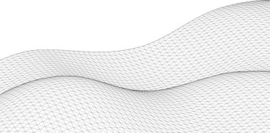 soyut geometri dalgalı yüzey 3 boyutlu illüstrasyon