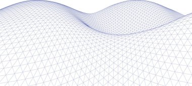 soyut geometri dalgalı yüzey 3 boyutlu illüstrasyon