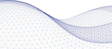 soyut geometri dalgalı yüzey 3 boyutlu illüstrasyon