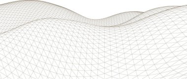 soyut geometri dalgalı yüzey 3 boyutlu illüstrasyon