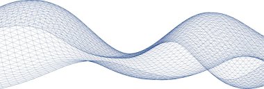 soyut geometri dalgalı yüzey 3 boyutlu illüstrasyon