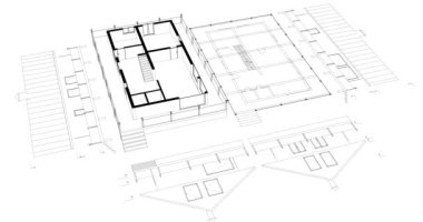 konut mimari planı 3D oluşturma
