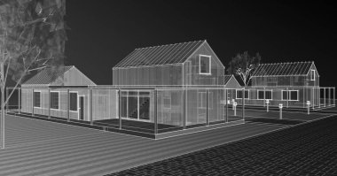 Konut planı, 3D illüstrasyon