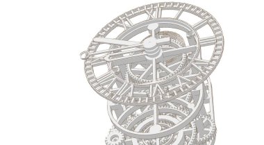 saat grafik sembolü, 3d illüstrasyon