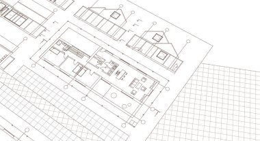 ev mimarisi proje taslağı, 3D illüstrasyon