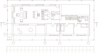 ev mimarisi proje taslağı, 3D illüstrasyon