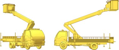 Beşik kaldırmalı araba, vektör illüstrasyonu 