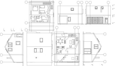 ev mimari tasarımı 3d illüstrasyon