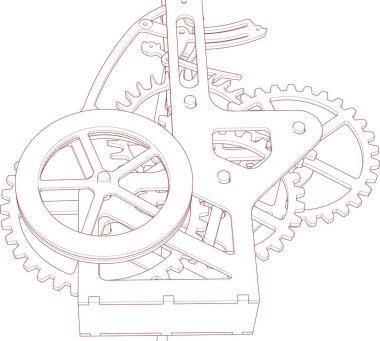saat grafik sembolü, 3d illüstrasyon