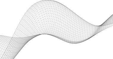 Beyaz çizgili soyut dalga arkaplanı. Vektör çizimi. 10 saniye.