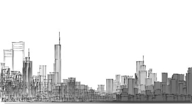 vektör şehir silueti panoraması