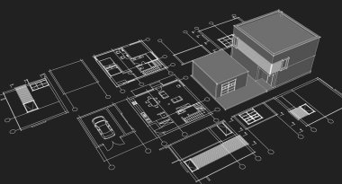 soyut mimari duvar kağıdı, dijital arkaplan