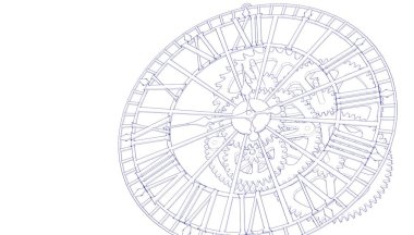 Beyaz arka planda eski bir pusulanın 3 boyutlu çizimi.