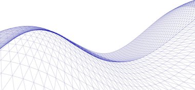 Beyaz arkaplandaki beyaz çizgilerin 3 boyutlu illüstrasyonu