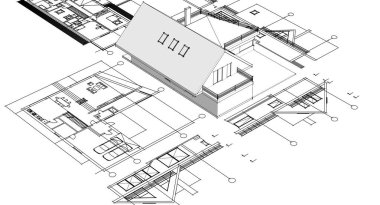 ev planı mimari projesi 3 d illüstrasyon