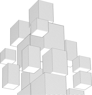 soyut mimari duvar kağıdı, dijital arkaplan