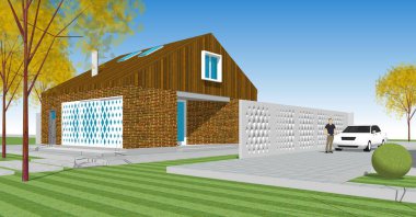 Havuzu ve kiralık park yeri olan modern konforlu bir ev. Güzel ve beyaz renkli lüks kira..