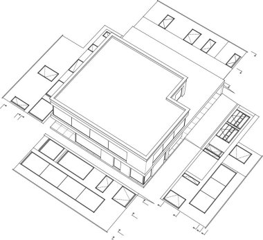 3D mimari proje, dijital duvar kağıdı