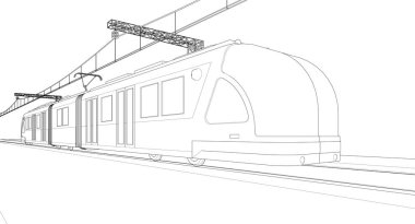 Tren hattı sanatı. Tren, tren için bir model.