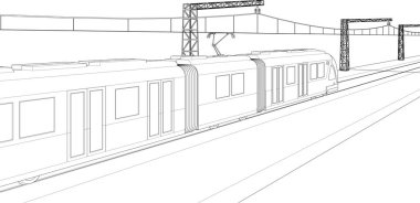 Trendeki tren istasyonu.