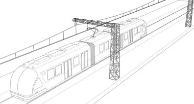 tren istasyonu kablo çerçevesinde