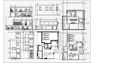 ev planı mimari projesi 3 d illüstrasyon