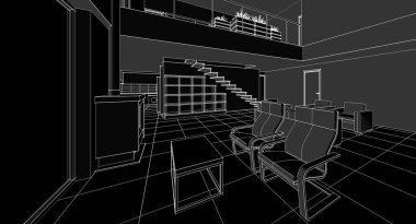 soyut mimari duvar kağıdı tasarımı, dijital konsept arkaplan