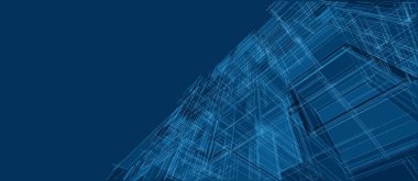 3d mimari sanat, vektör illüstrasyonu