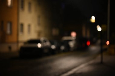 Bulanık şehir ışıkları, soyut fotoğraf