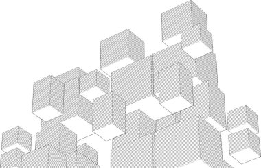 soyut mimari duvar kağıdı, dijital arkaplan