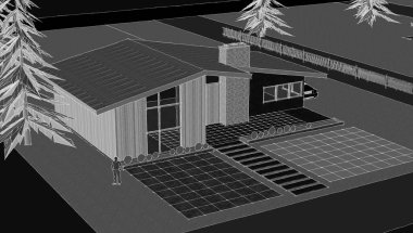 Bahçesinde garajı olan, havuz kenarında rahat bir ev.