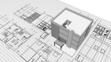 soyut mimari duvar kağıdı tasarımı, dijital konsept arkaplan