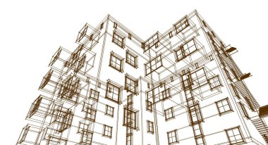 soyut mimari duvar kağıdı tasarımı, dijital konsept arkaplan