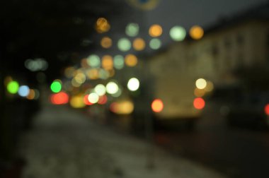 Bulanık şehir ışıkları arka planı