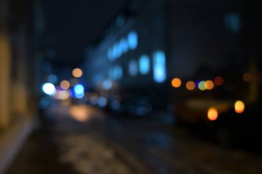 Gece şehir ışıkları Karanlıkta