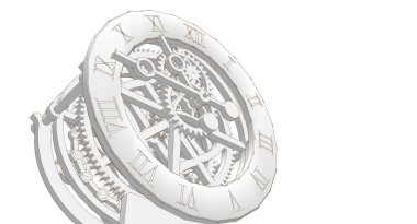 Beyaz bir pusulanın 3 boyutlu görüntüsünün dijital bileşimi