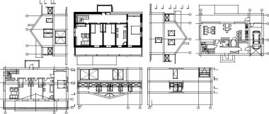 ev planı, vektör illüstrasyonu