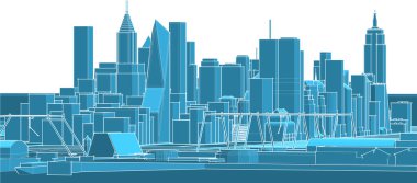 soyut mimari binası 3 boyutlu illüstrasyon