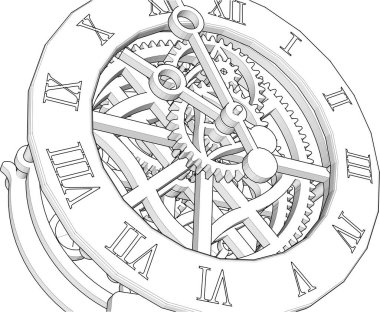 Roma rakamlarıyla saat.