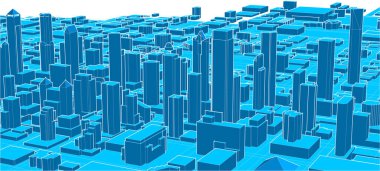 şehir manzarası 3D görüntüleme