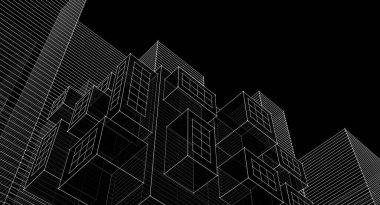 soyut mimari duvar kağıdı, dijital arkaplan