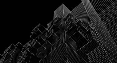 modern arkaplan, mimari çizim