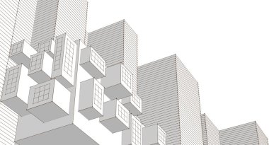 soyut mimari duvar kağıdı, dijital arkaplan