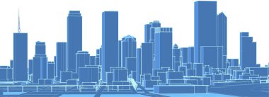 Şehir silueti vektör silueti