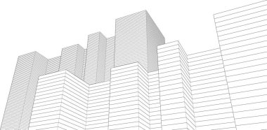 çizgili mimari 3d dijital duvar kağıdı