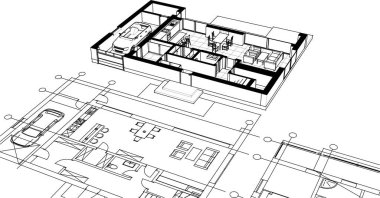 Evin 3 boyutlu modeli.