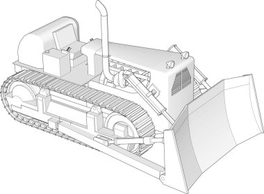 Bir motorun 3 boyutlu canlandırması- illüstrasyon